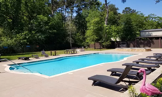 RV Park Swimming Pool at Legends RV Resort in New Caney, TX